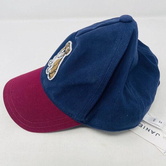 Janie and Jack Youth Boys Size 4-5 Years Bulldog Twill Hat Blue and Burgundy $26 - Picture 2 of 7